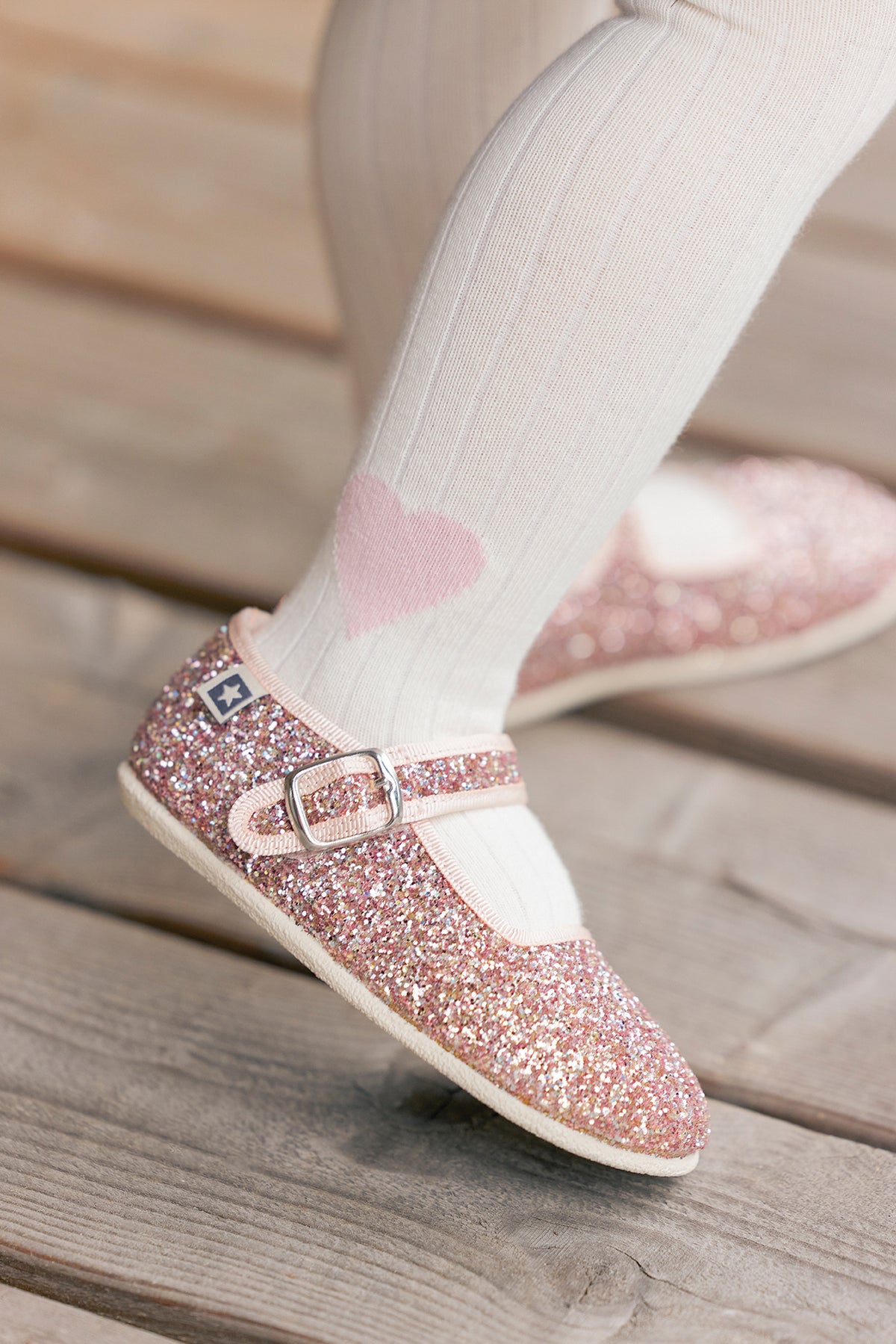 Bandschoenen - Jane met gouden pailletten