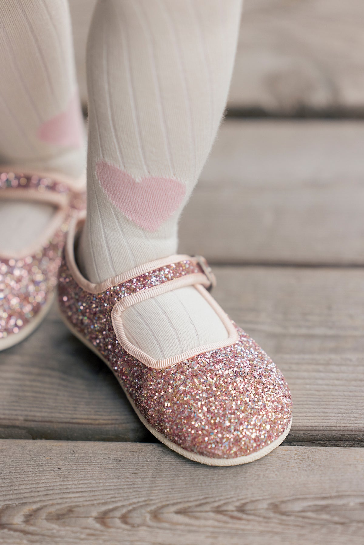 Bandschoenen - Jane met gouden pailletten