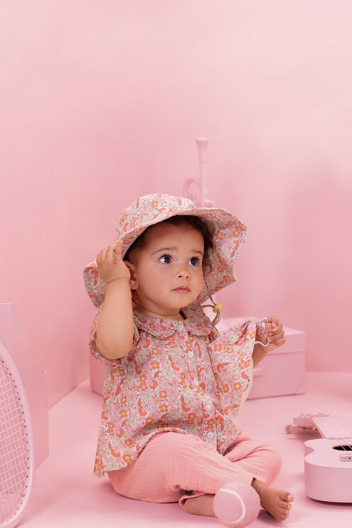 Shirt - Aria Vintage Pink Flowers
