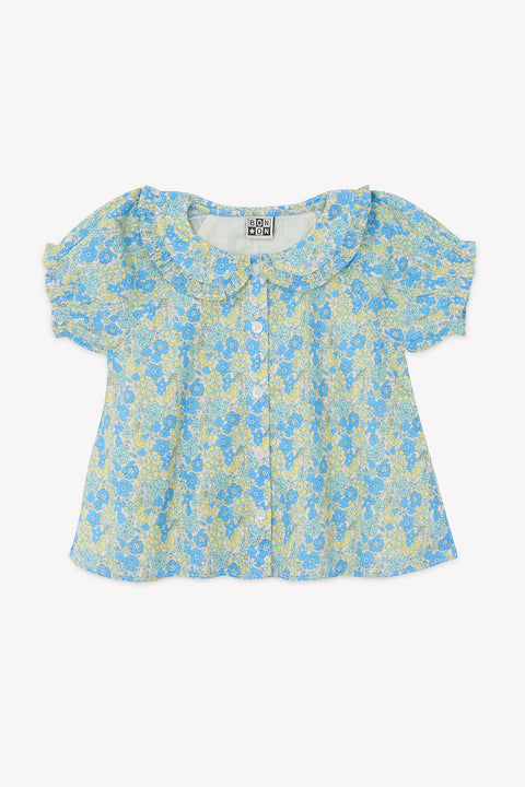 Shirt - Aria Vintage Blue Flowers - Image principale