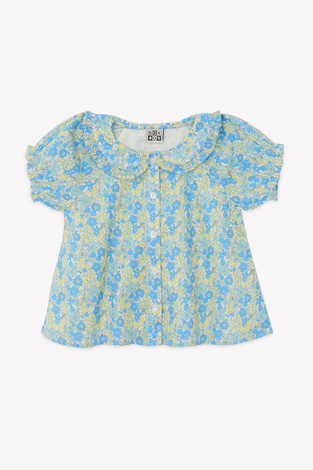 Chemise - Aria Fleurs Vintage Bleu - Image principale