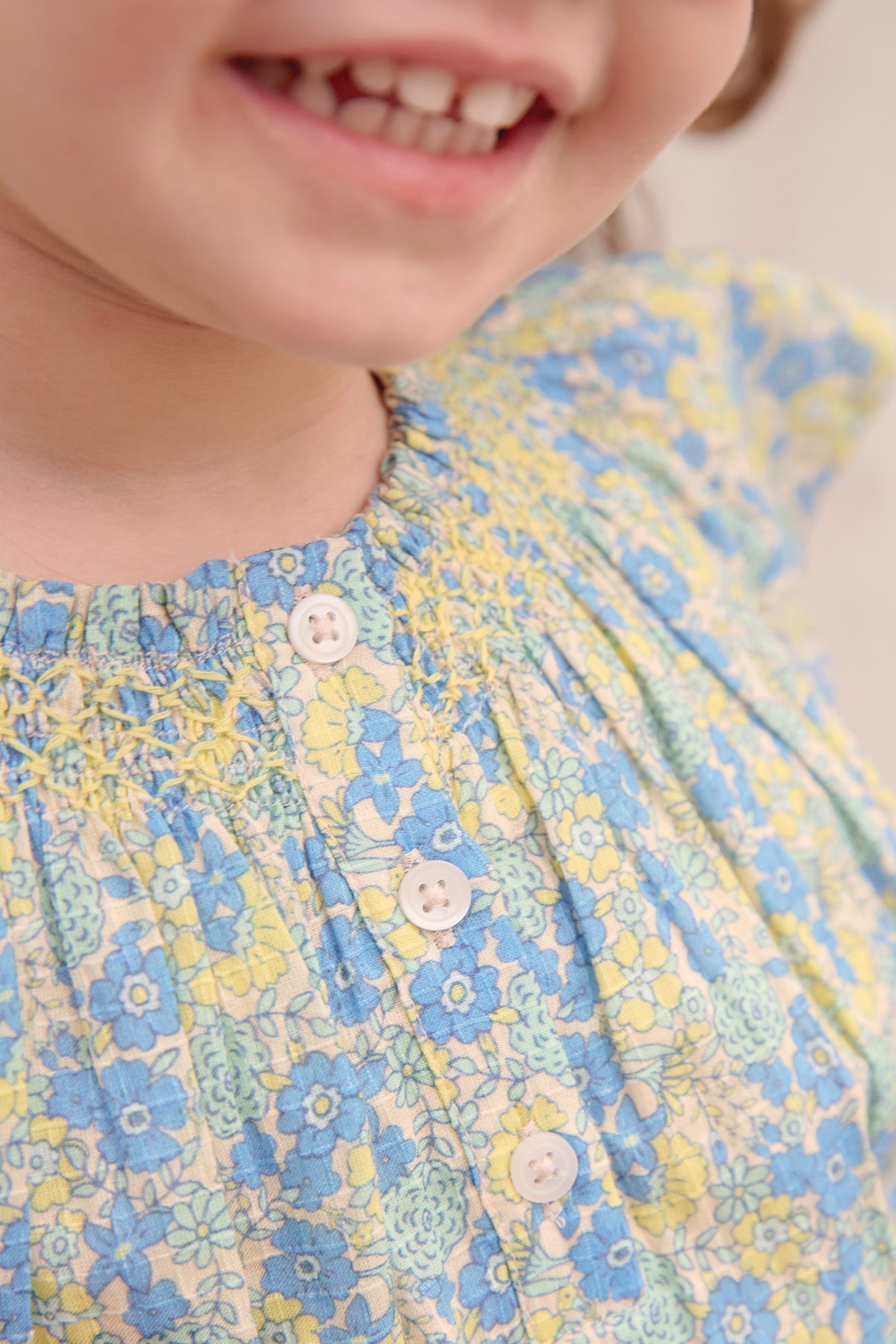 Robe - Noisette Fleur Vintage Bleu