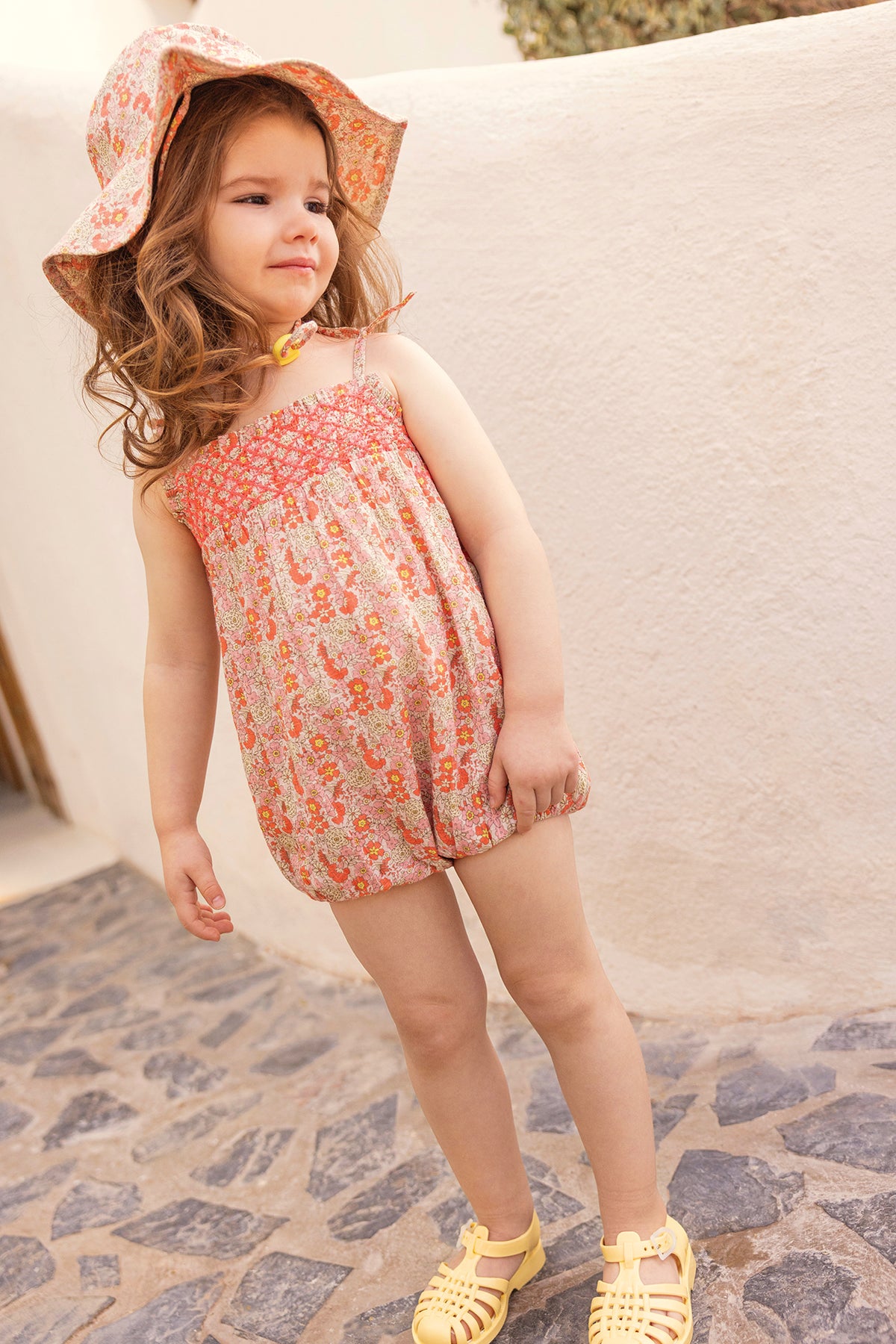 Jumpsuit - Calina vintagebloemen roze
