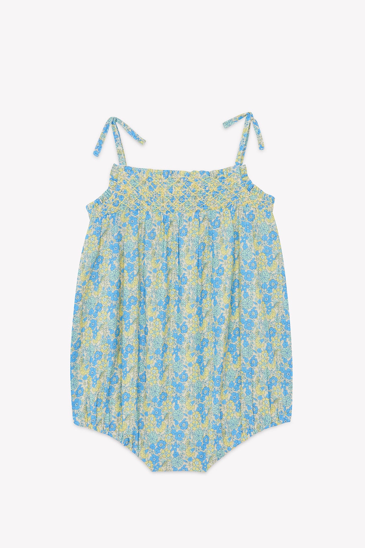 Heldragt - Calina vintageblå blomster