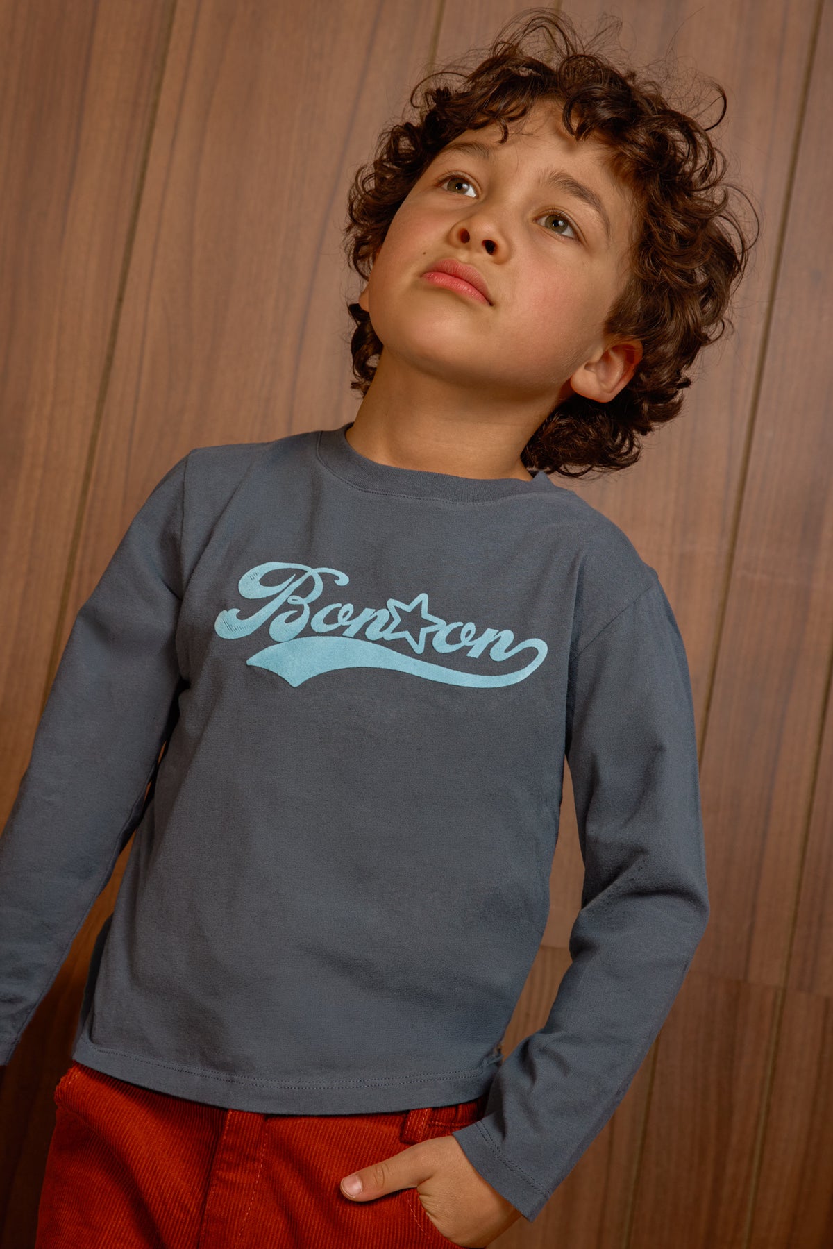 T-Shirt - Taxo meerblau mit Logo aus Baumwolle