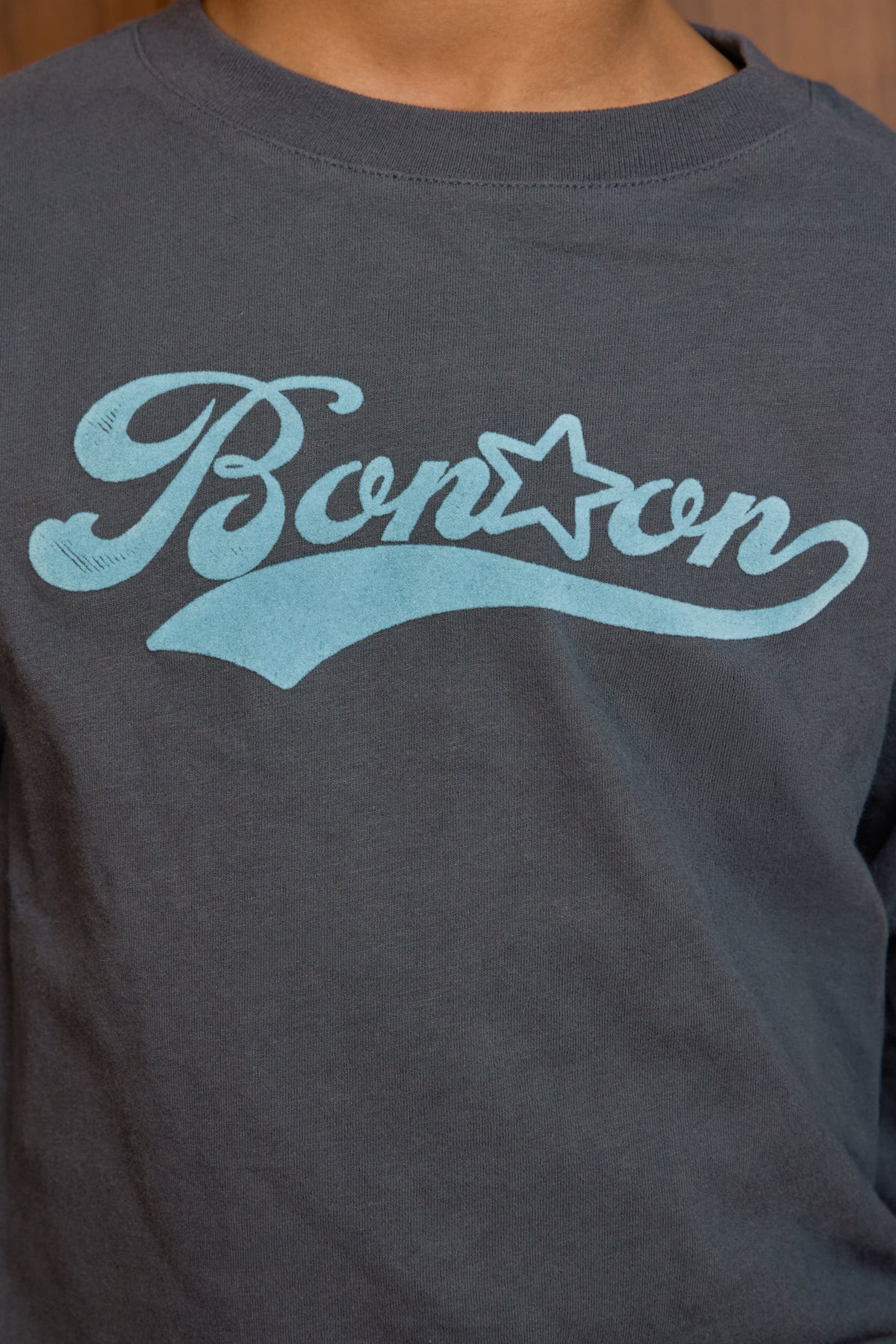 T-Shirt - Taxo meerblau mit Logo aus Baumwolle