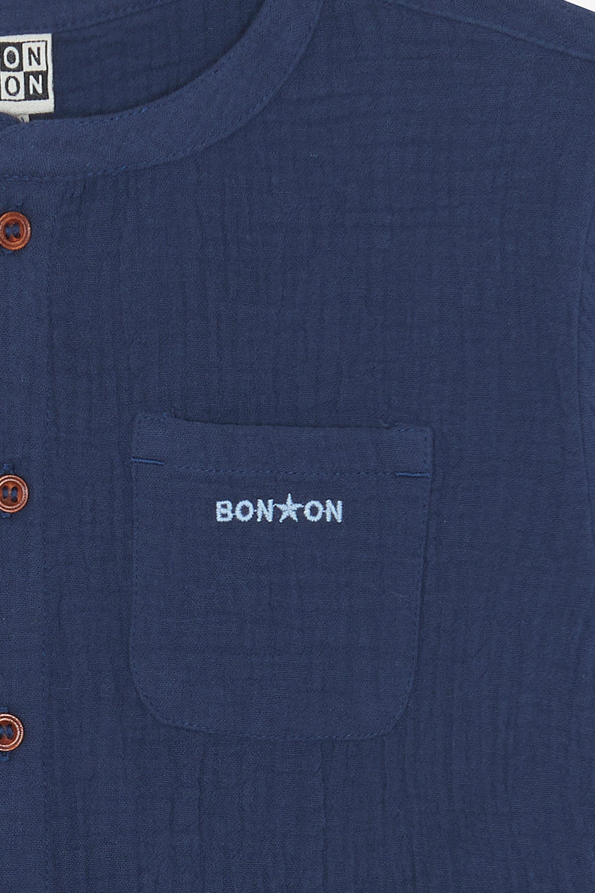 Camisa - Never Blue de algodón