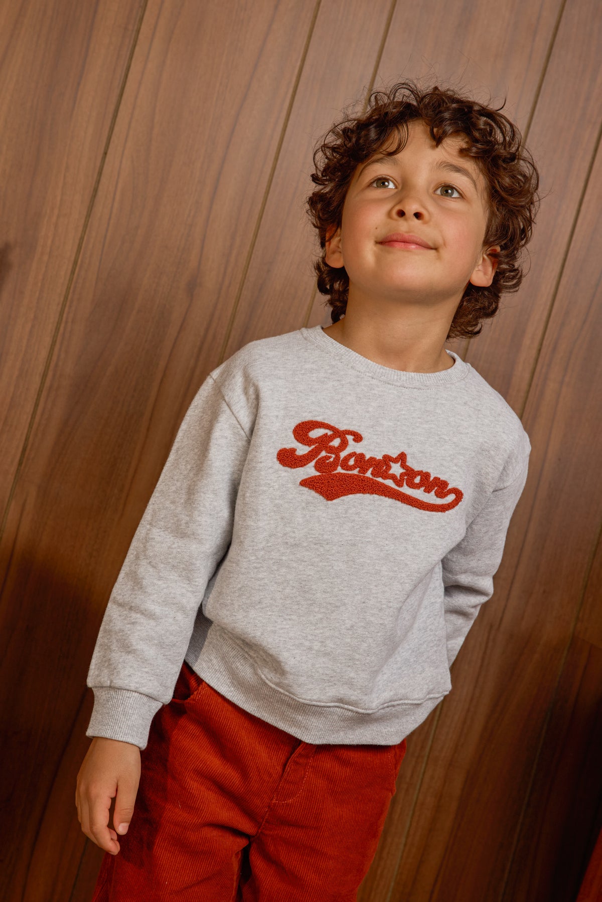 Sweatshirt - Smile Grey Cotton