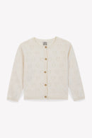Cardigan - Lilou Milk de algodón y cachemira