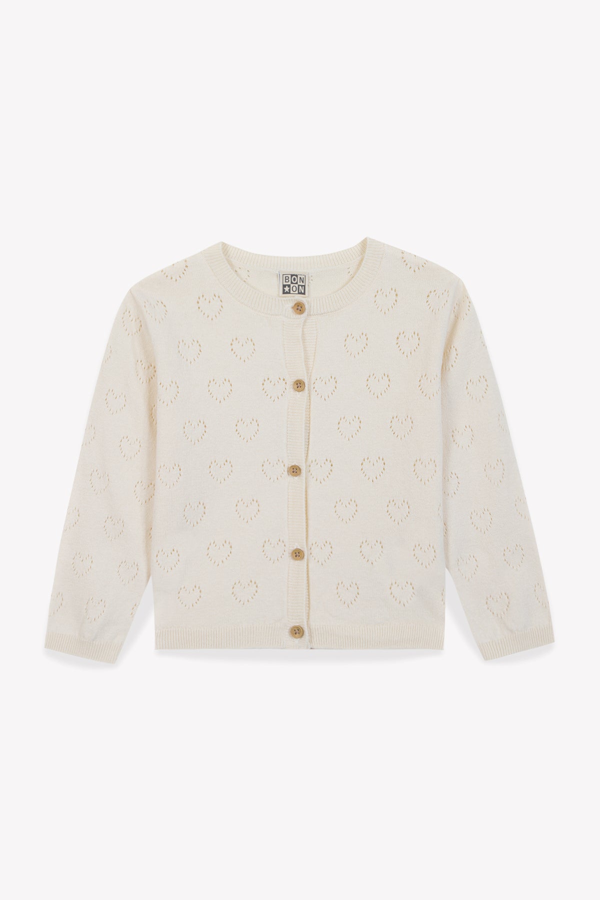 Cardigan - Lilou Milk de algodón y cachemira