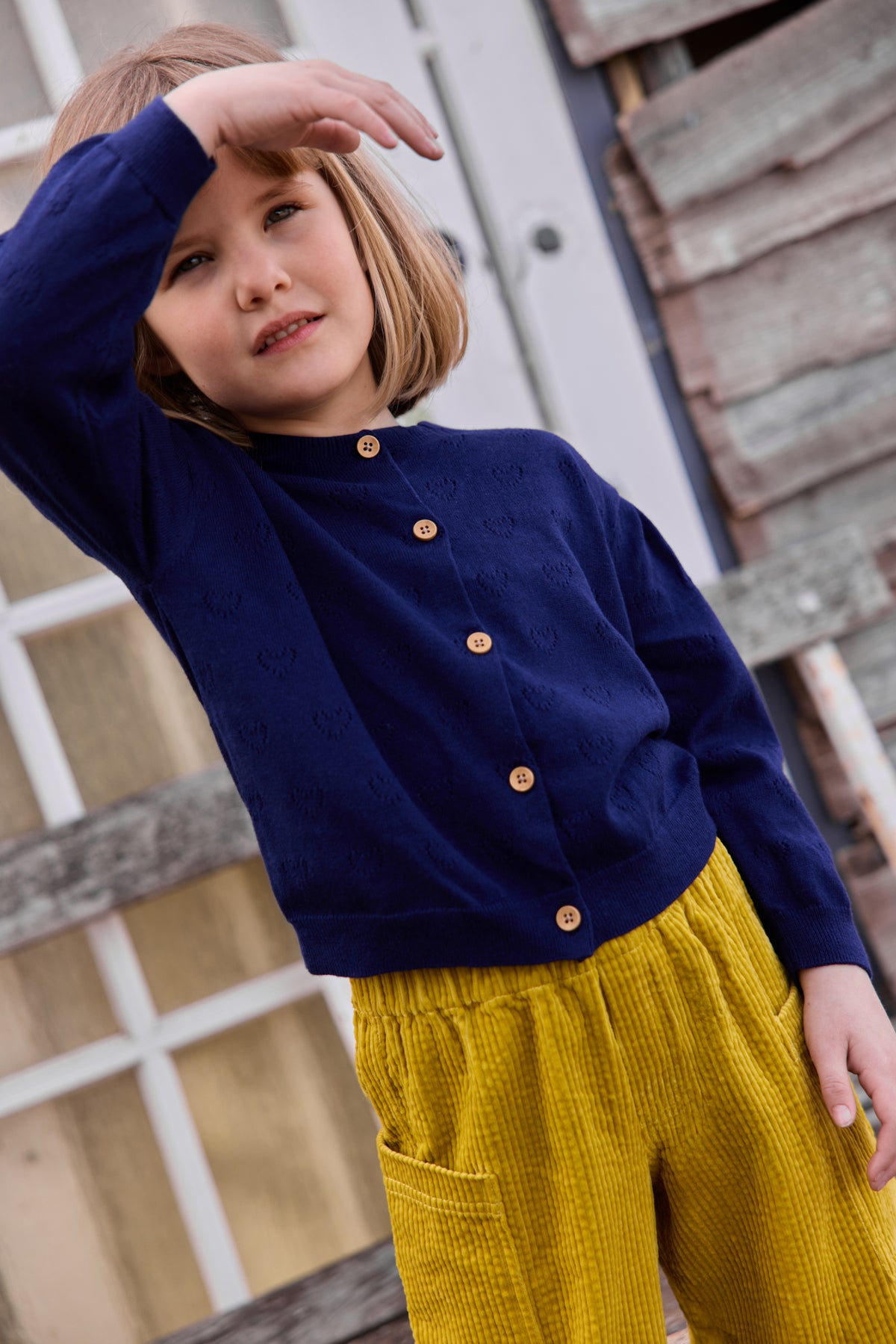 Cardigan - Lilou Blue Coton Cachemire