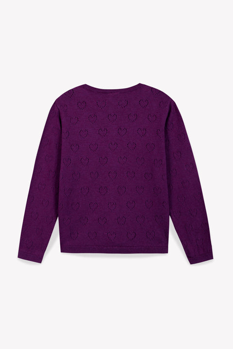 Cardigan - Lilou Purple Rain Coton Cachemire - Image principale