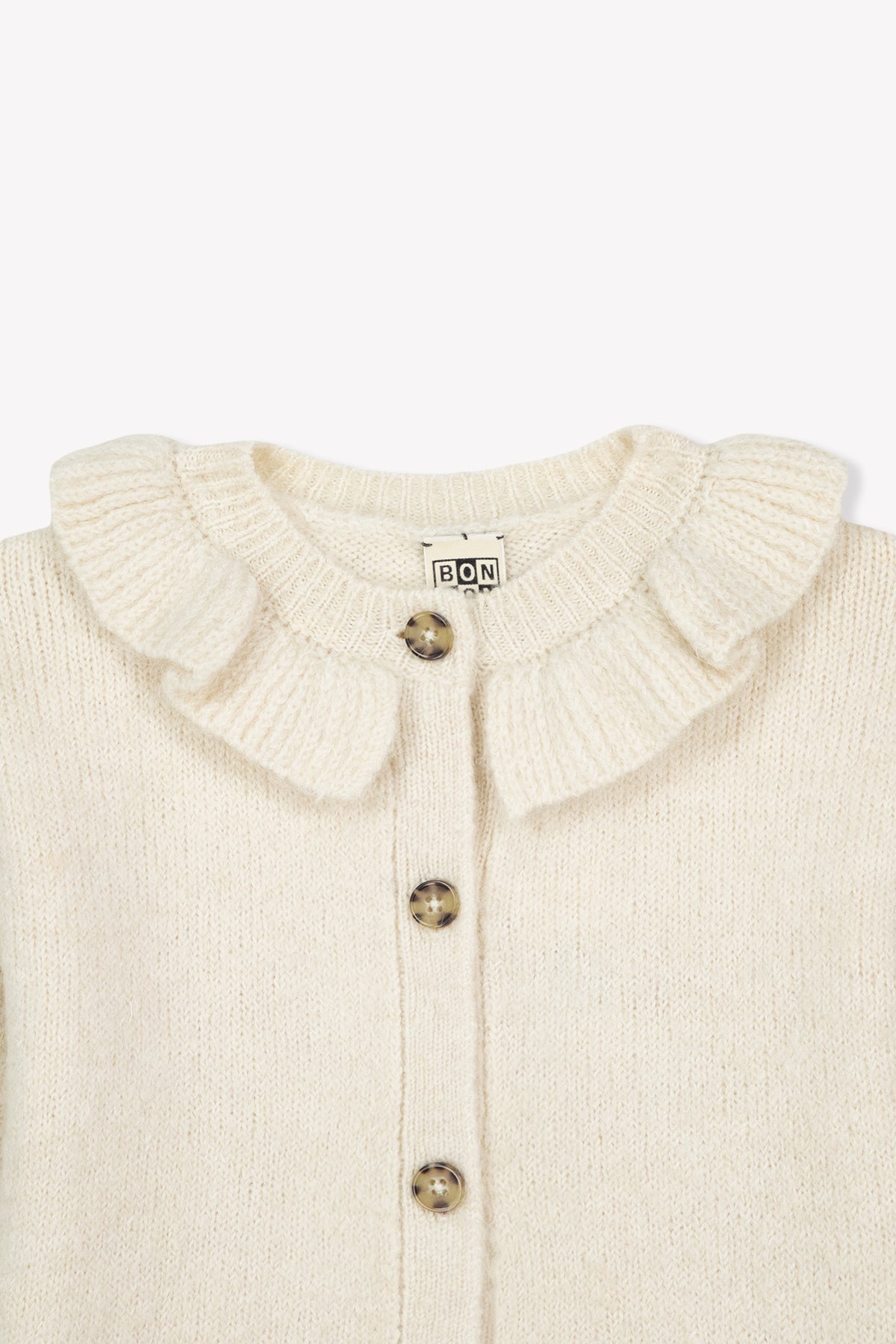 Cardigan - Paloma Milch mit Rüschen