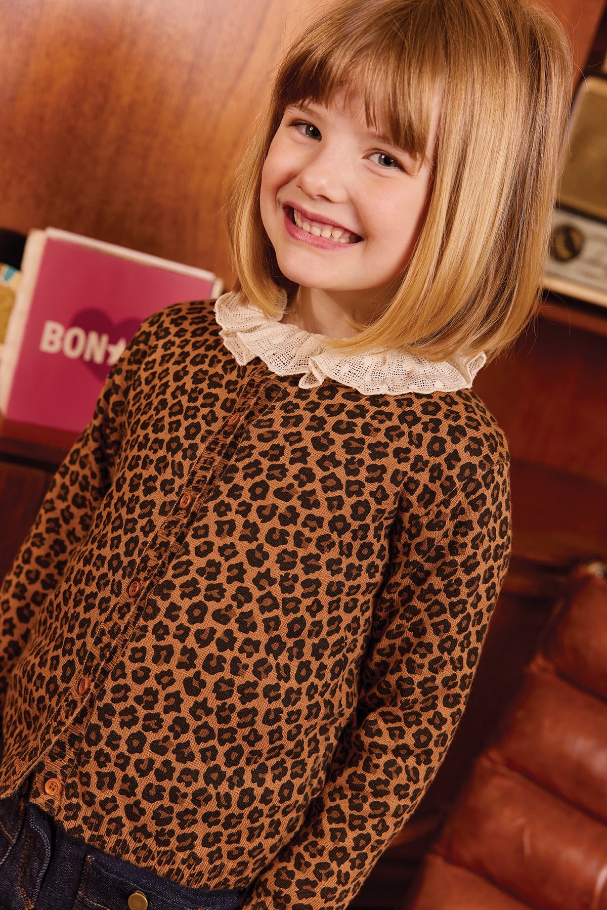 Cardigan - Lilou Léopard Coton Cachemire