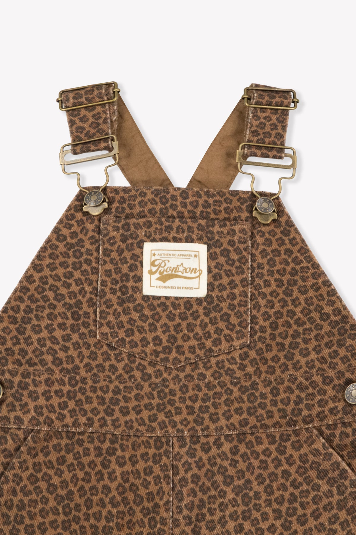 Latzhose - Micare Leopardenmuster Baumwolle