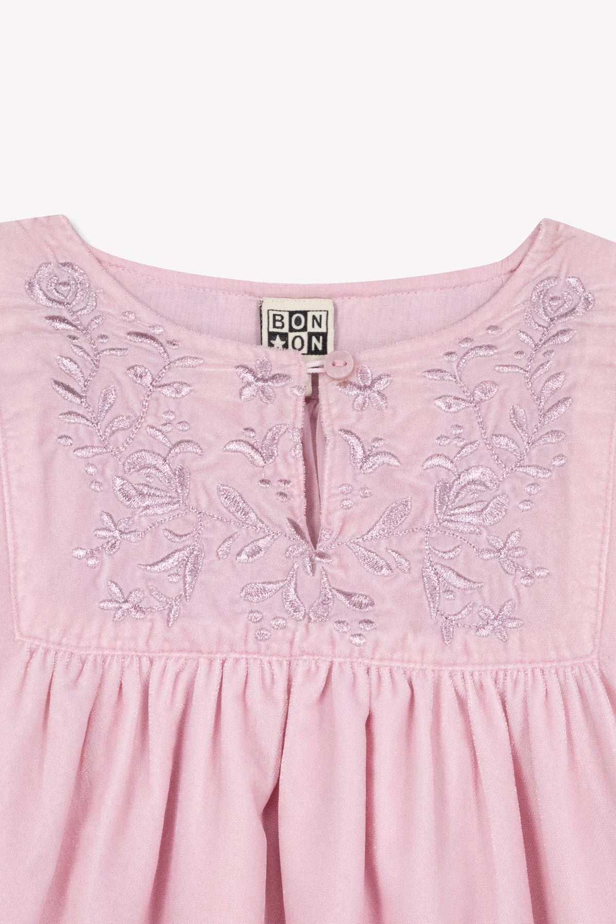 Kleid - Daisy aus Samt in Baconrosa