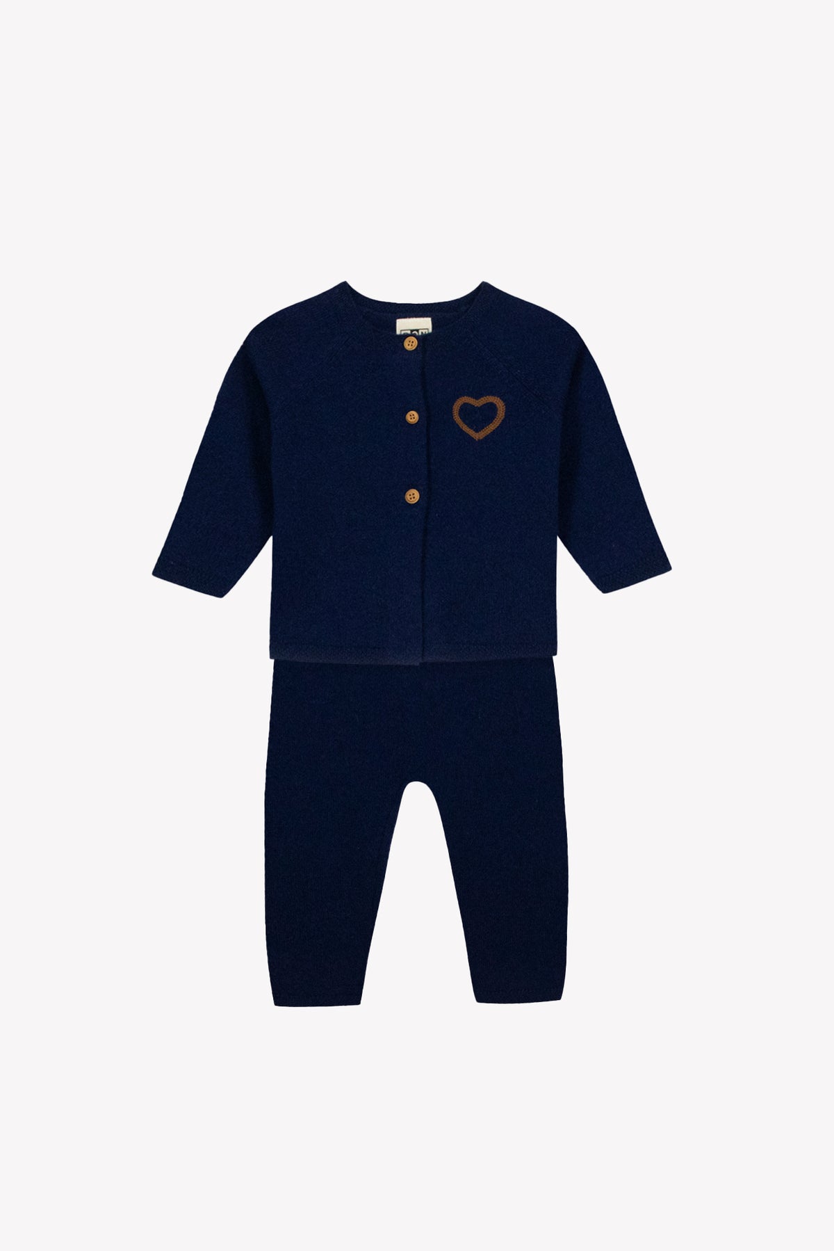 Conjunto - Cachens azul marinero de lana