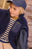 Chaqueta - Pao azul marino de borreguito