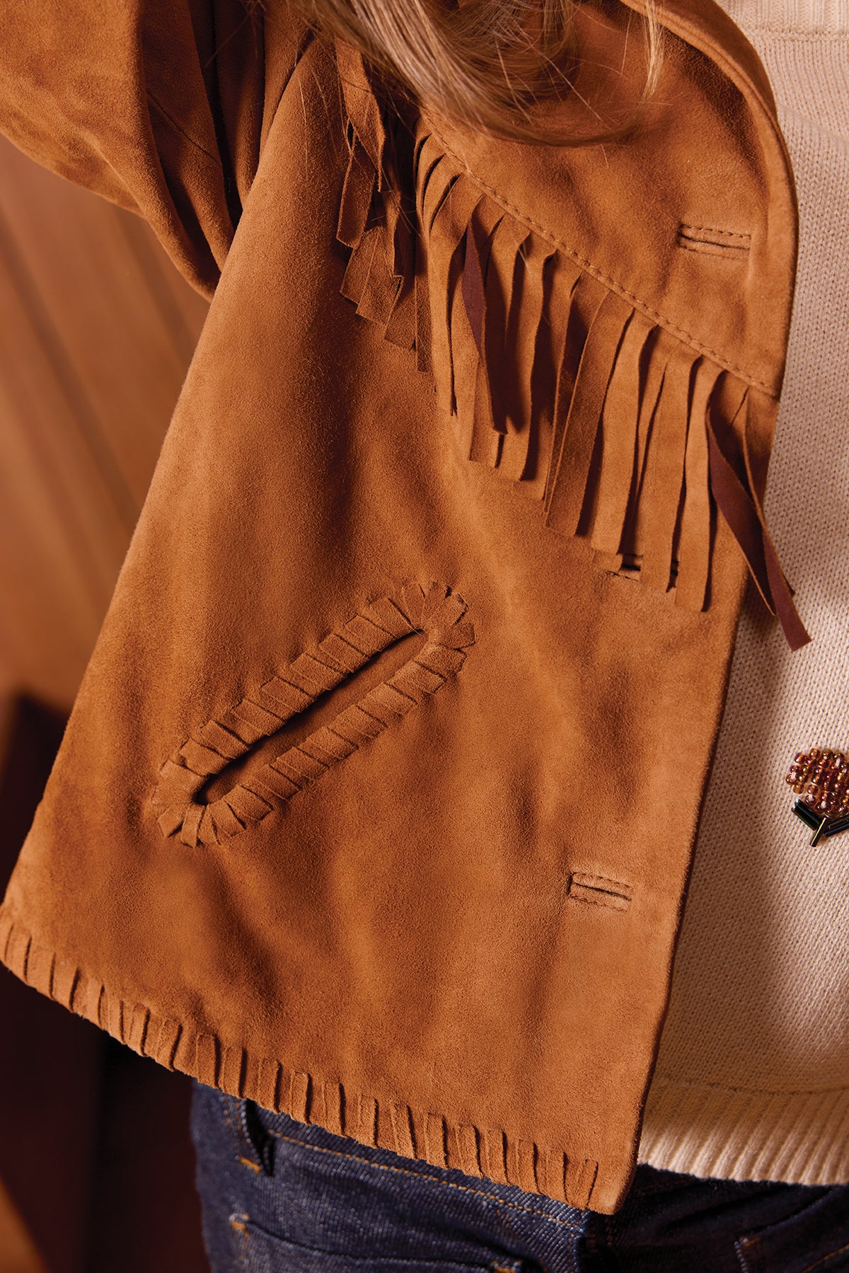 Jacke - Pocahantas James Brown Leder
