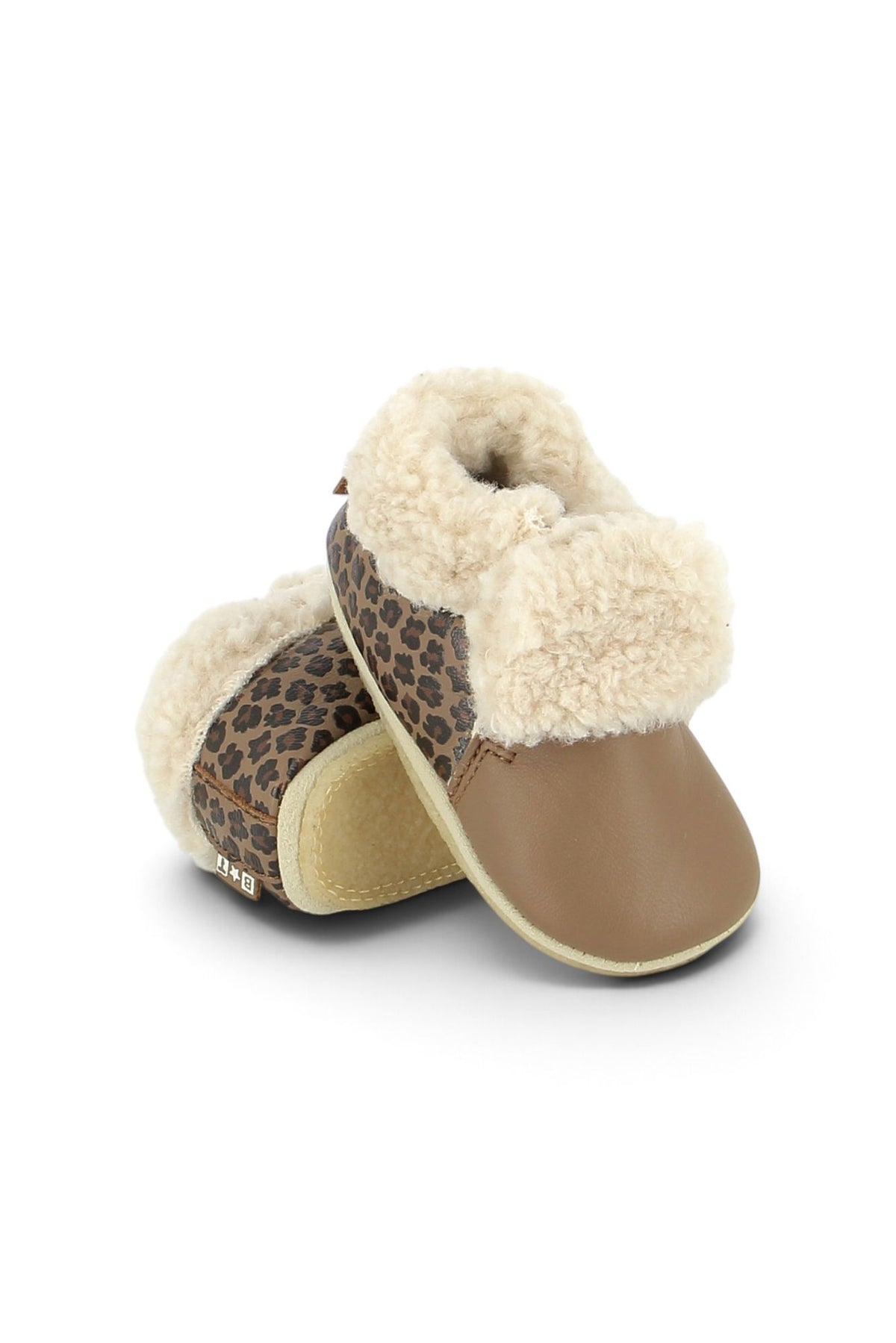 Hausschuhe - Doudou mit Leopardenmuster und warmem Futter