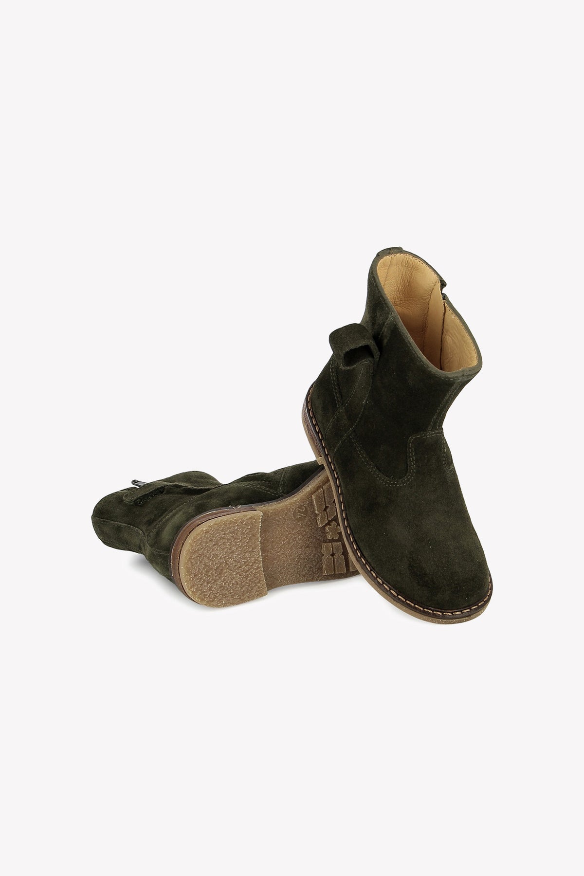 Stiefeletten - Escape in Khaki aus Leder