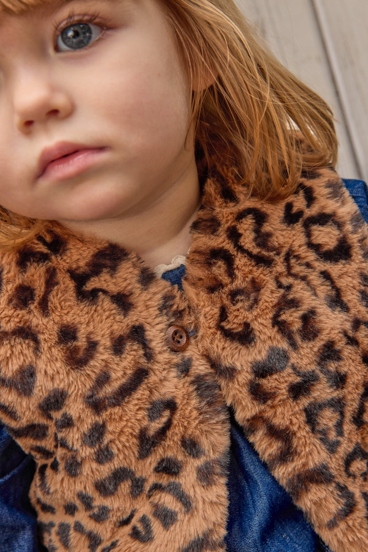 Reversible cardigan - Beti Blue Denim Bonton x Lili Scratchy