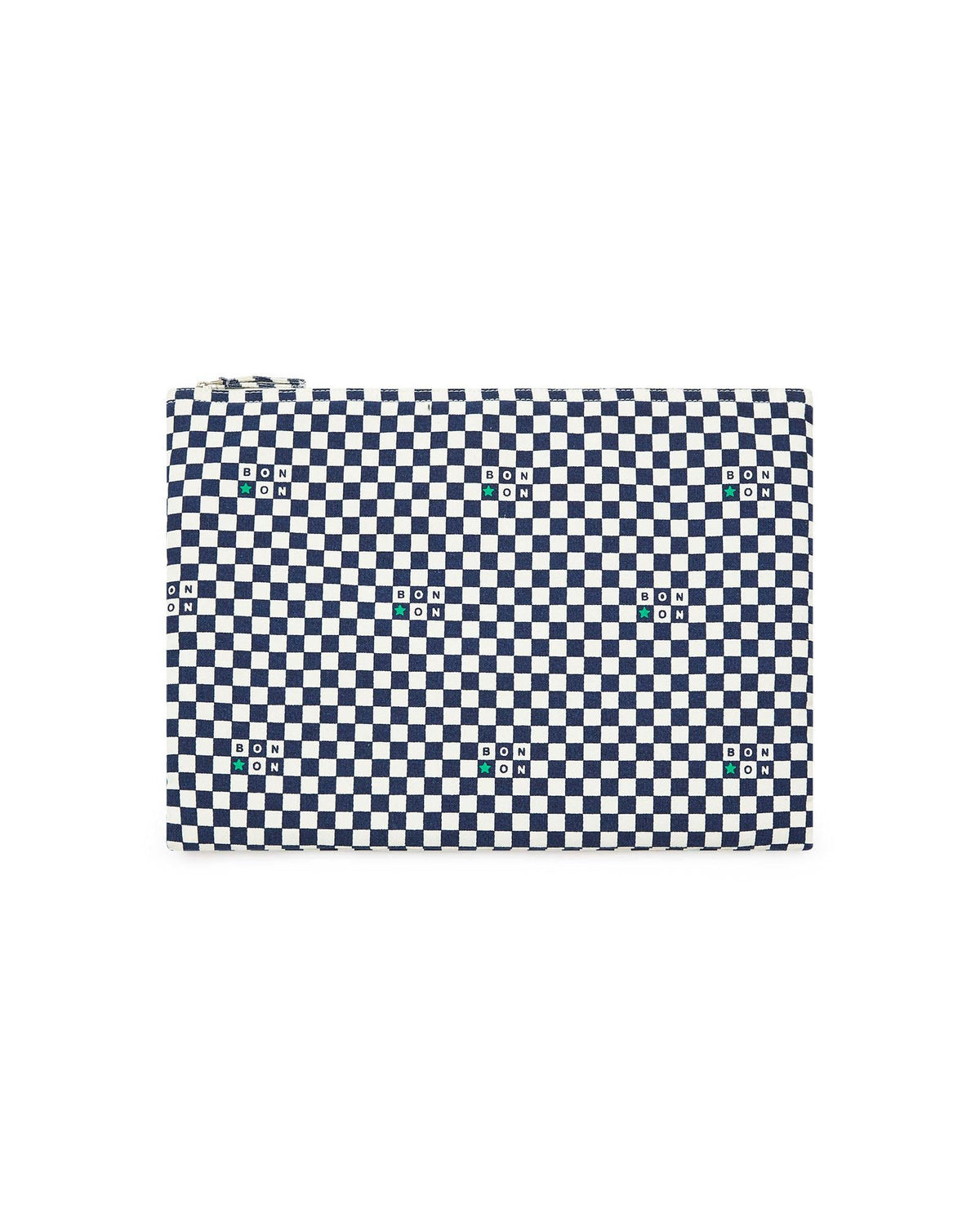 Laptophülle - Sacha mit blauem Karomuster